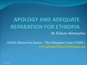 apology and adequate reparation for ethiopia