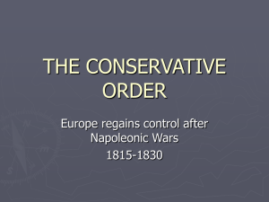 THE CONSERVATIVE ORDER