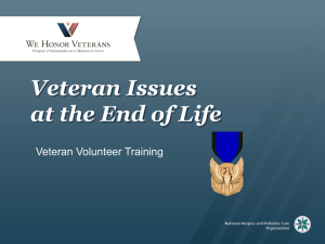 Veterans Issues at the End of Life