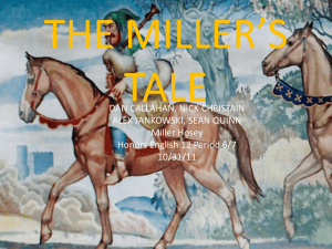 THE MILLER`S TALE - Ms. Miller Hosey