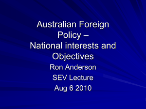 Australian foreign policy objectives