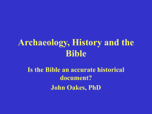 History, Archaeology and the Bible 2.17 Mb