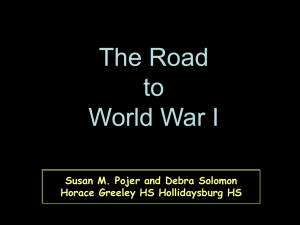 Road to WWI