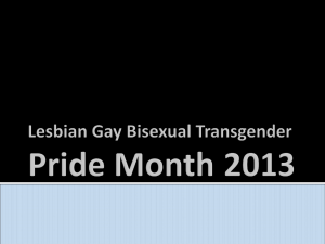 Lesbian Gay Bisexual Transgender Pride Month 2013