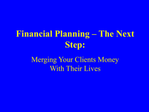 Financial Planning – The Next Step: