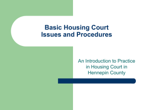Basic Housing Court Procedures