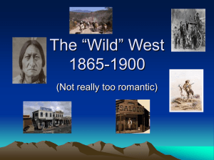 The “Wild” West 1865-1900
