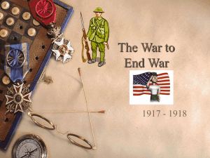 Chapter 30 war to end war