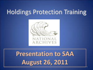 Society of American Archivists Presentation Aug 2011 website