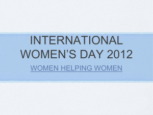 INTERNATIONAL WOMEN`S DAY 2012