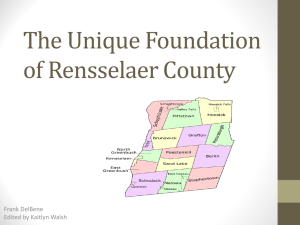 The Unique Foundation of Rensselaer County