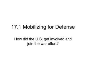 17.1 Mobilizing for Defense - Clayton Valley Charter High School