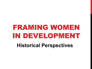 Framing women in international development