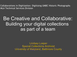 Building your digital collections as part of a team