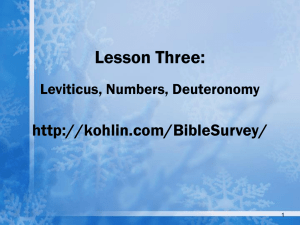 History in Leviticus, Numbers, and Deuteronomy