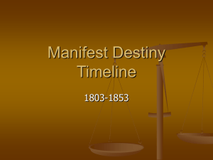 Manifest Destiny Timeline