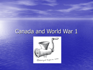 Oct 9 Canada and WW1