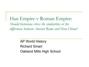 Rome and Han Dynasty Comparison Activity
