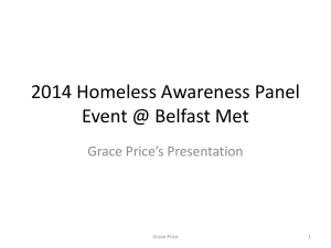2013 Homeless Awareness Panel Event @ Belfast Met 