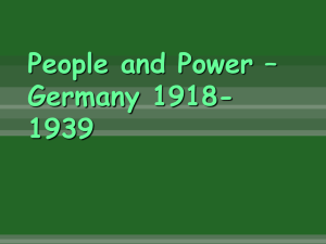 People and Power – Germany 1918-1939