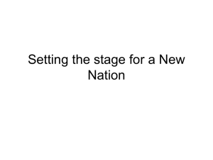 Setting the Stage for a New Nation PowerPoint
