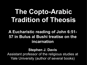 Ihab Ghoubrial Copto-Arabic Tradition of Theosis