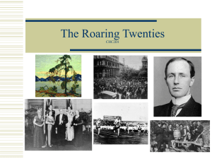 Unit 2: The Roaring Twenties powerpoint
