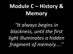 Module C – History & Memory