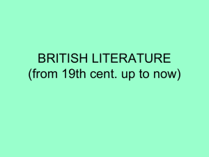 BRITISH LITERATURE (from 19th century up to now)