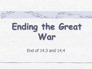 Ending the Great War - Moore Public Schools