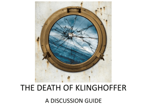 THE DEATH OF KLINGHOFFER Discussion Guide