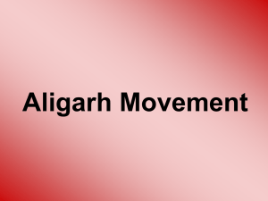Aligarh Movement - Lectures For UG-5
