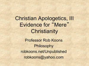 Christian Apologetics Series #6