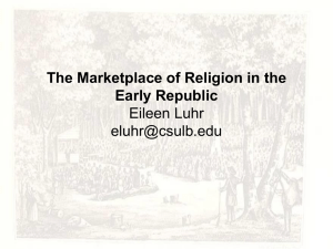 The Marketplace of Religion in the Early Republic (Eileen Luhr)