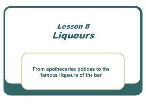 Lesson 8 - Liqueurs (revised)
