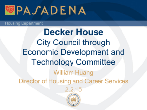 Decker House - City of Pasadena
