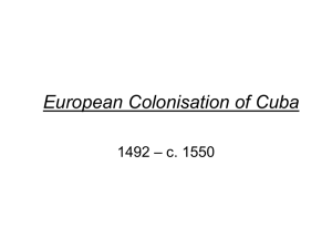 European Colonisation of Cuba - bedstone