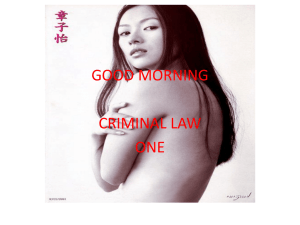 CRIMINAL LAW BOOK I