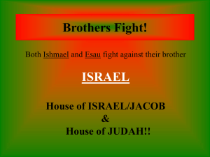 PowerPoint Slide of the Fight Between Israel`s Two Brothers
