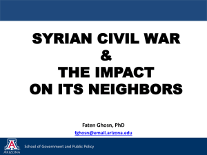 Syrian Civil War and the Impact on its Neighbors