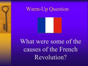 The French Revolution – A Dream Unfulfilled…