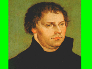 Reformation and Martin Luther
