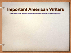 PowerPoint Presentation - Important American Writers