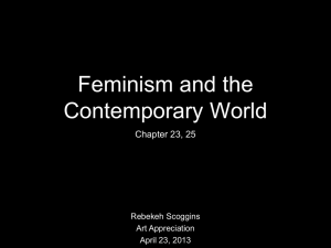 April 23 - Feminism and the Contemporary World Slideshow