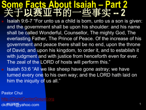Some Facts About Isaiah – Part 2