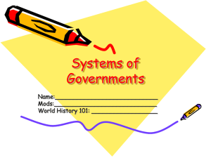 Forms of Governments PPT