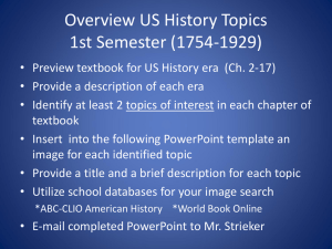 Explore US History PowerPoint