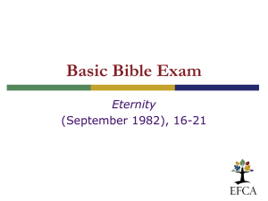 Basic Bible Exam