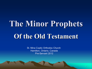 OT28 - Minor Prophets - Saint Mina Coptic Orthodox Church