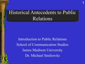 Historical Antecedents to Public Relations